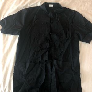 Ozana Classic Linens Dragon button up shirt